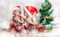 Новогоднее настроение в современных детских фотографиях