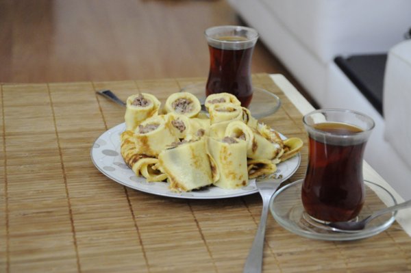 Масленичные блинчики с начинкой