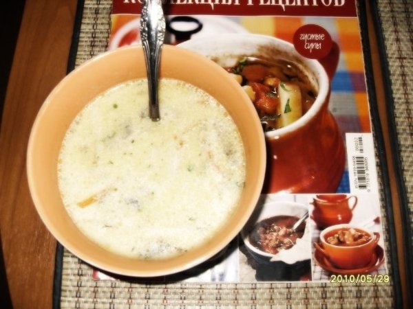 Сырный усп с шампиньонами