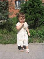 Посчастливилось купить очень классное платьице "под лён" с вязанной накидочкой