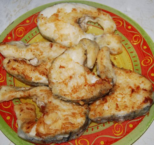 Пикша жареная
